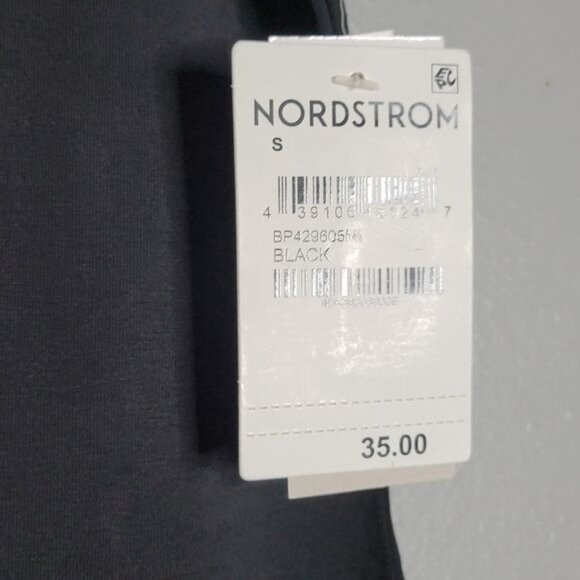 Nordstrom Basic Black Sleeveless Spaghetti Strap Mini Tank Dress S - Picture 4 of 9